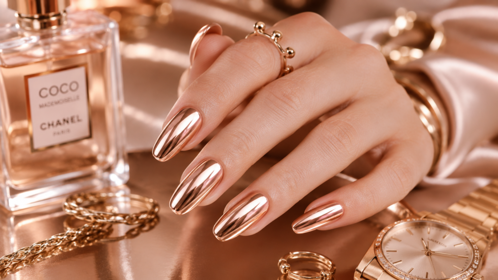 Rose Gold Chrome Nails 1024x576